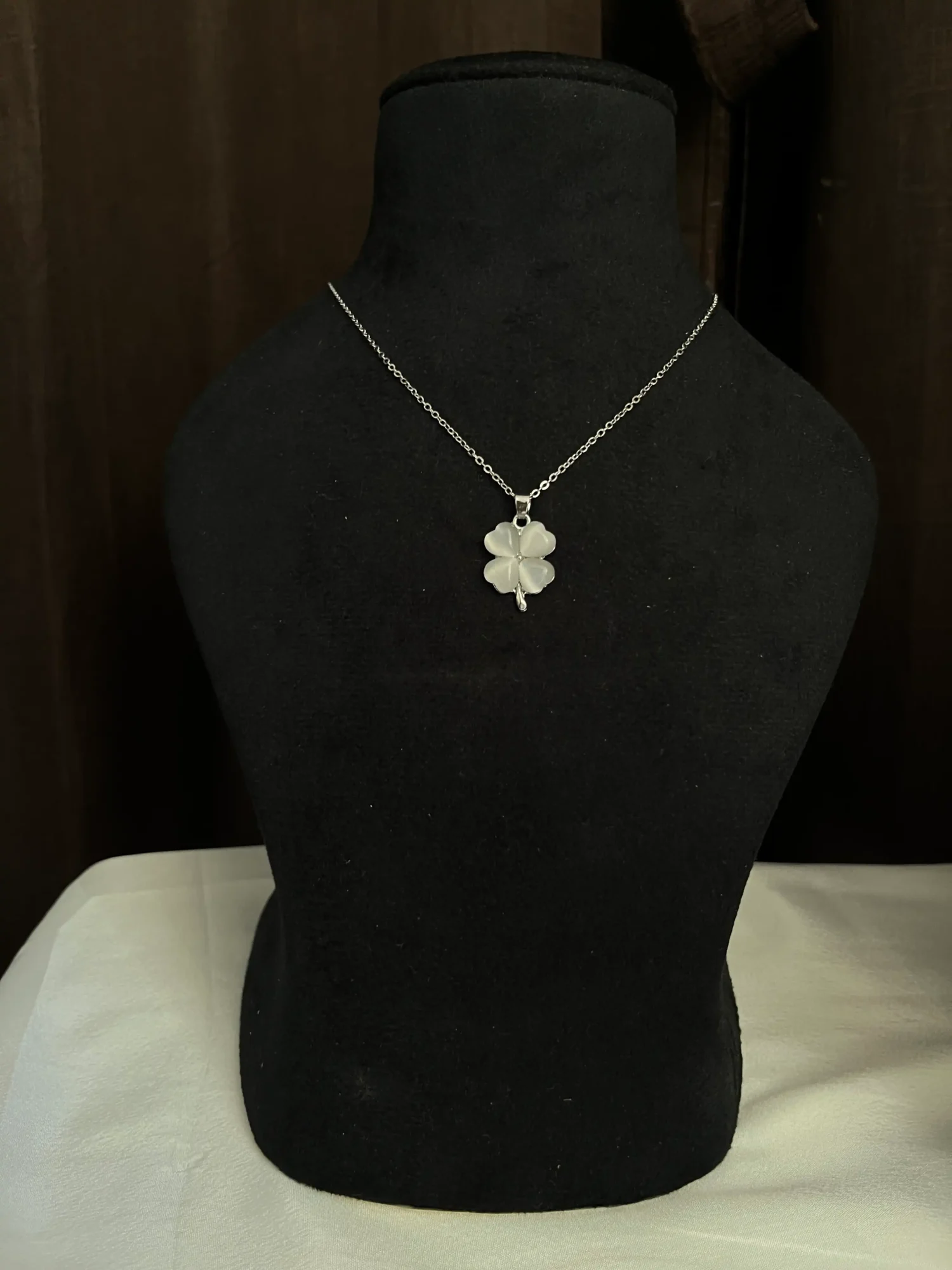 Silver Four Clover Necklace