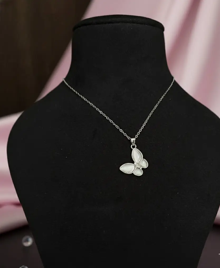silver butterfly necklace
