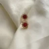 Crimson Rose Studs