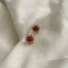 Crimson Rose Studs