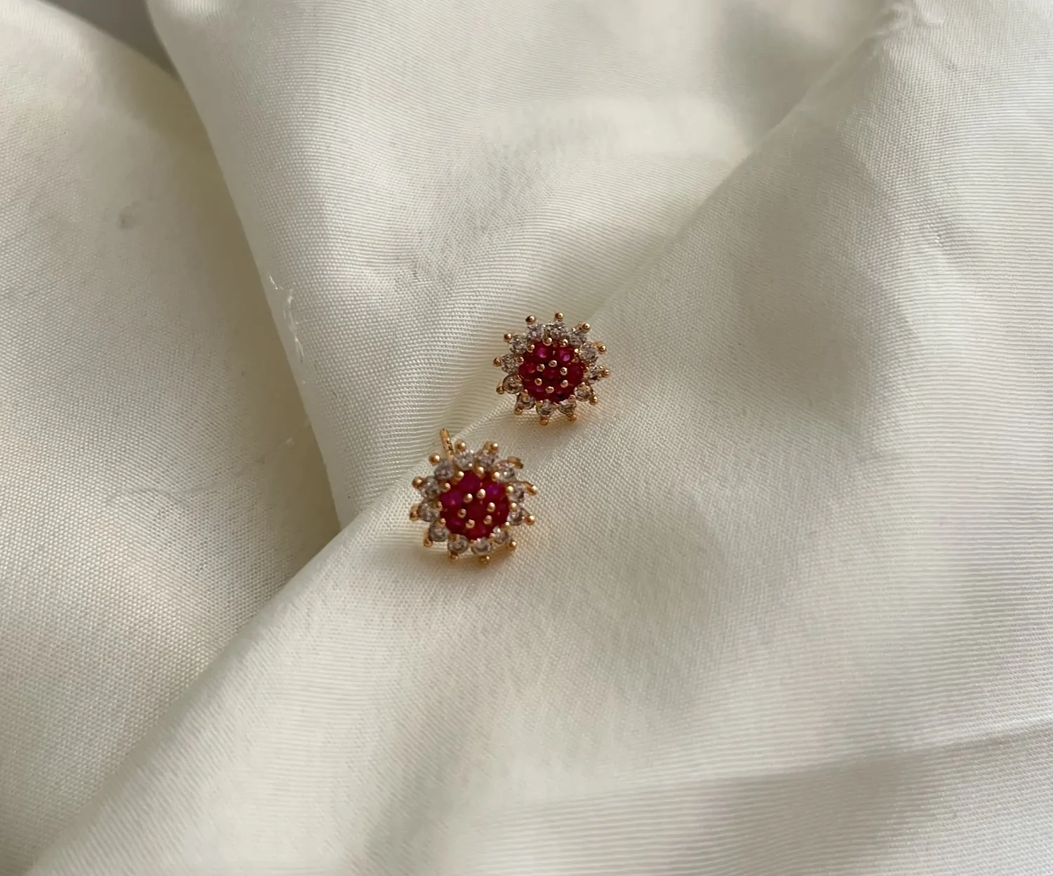 Crimson Rose Studs