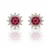 Crimson Rose Studs