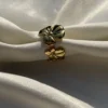 Anti-Tarnish Golden Flower Ring