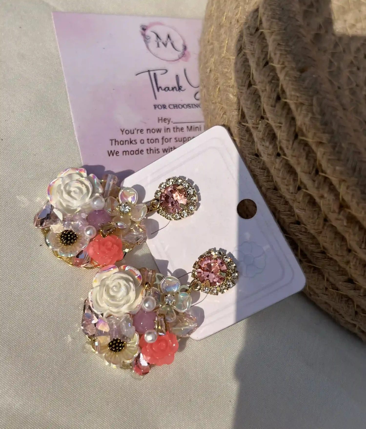 Coral Rose Garden Dreamy Earrings