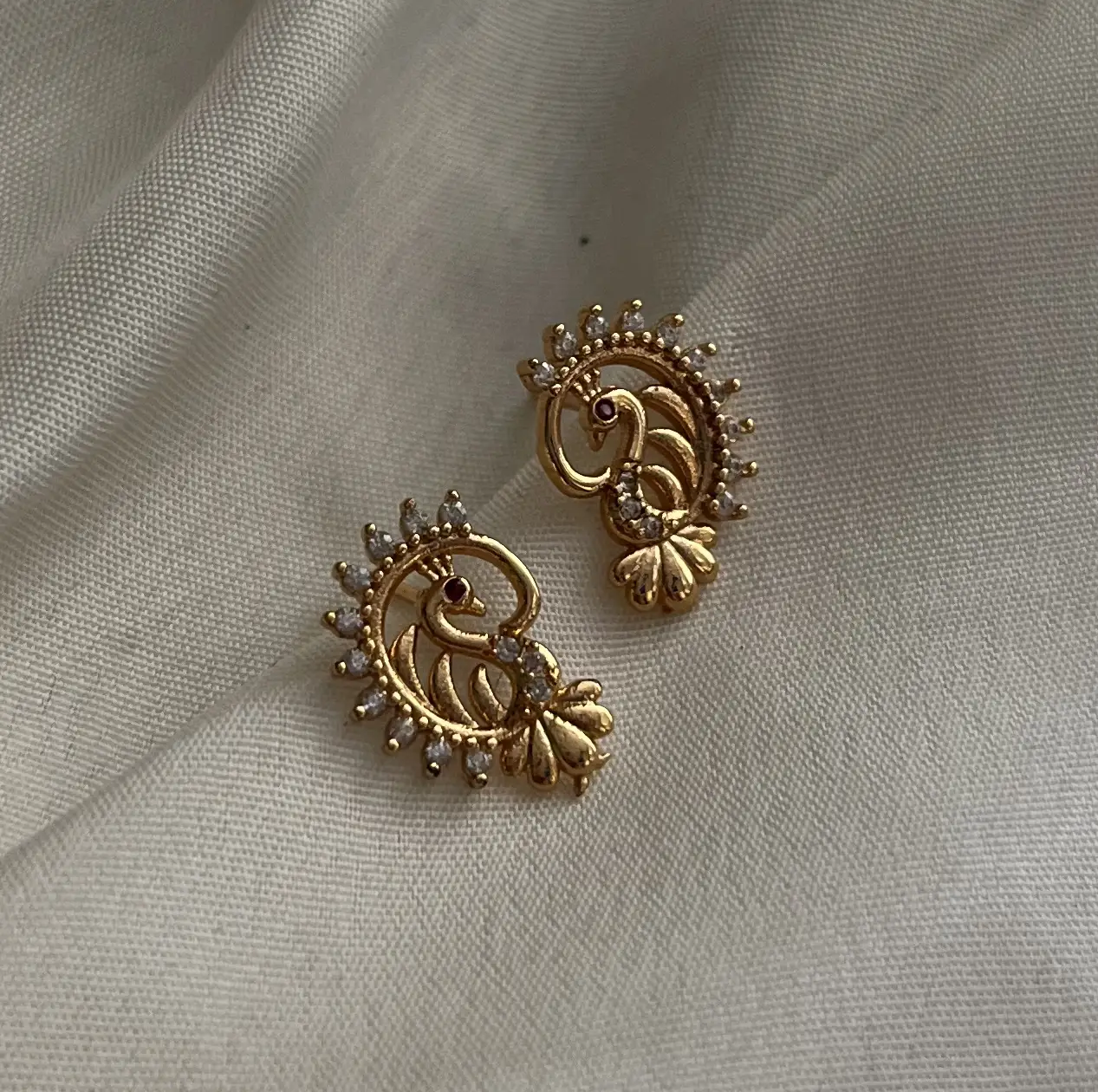 Dainty Peacock Studs