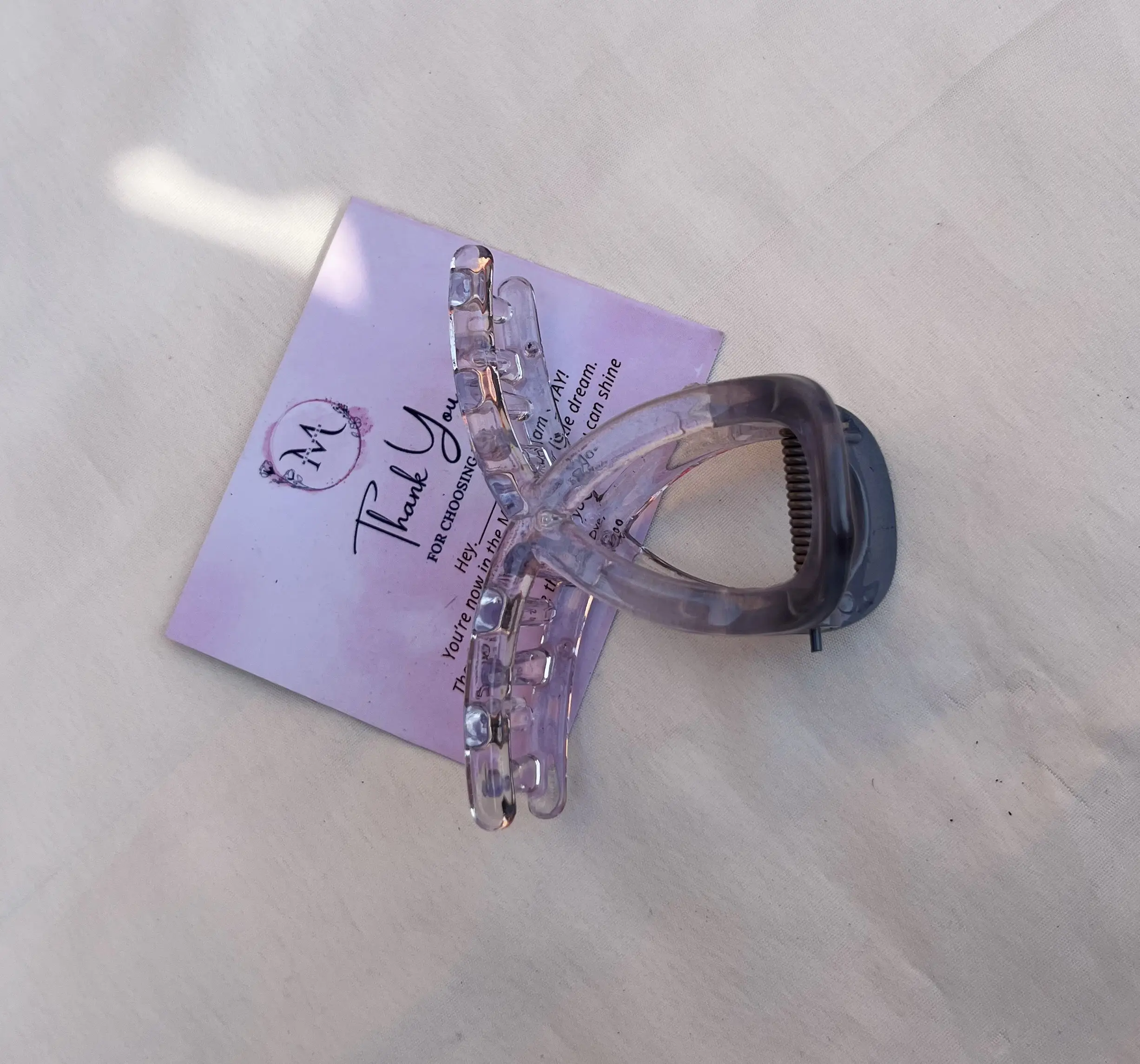 Korean Claw Clip- Grey