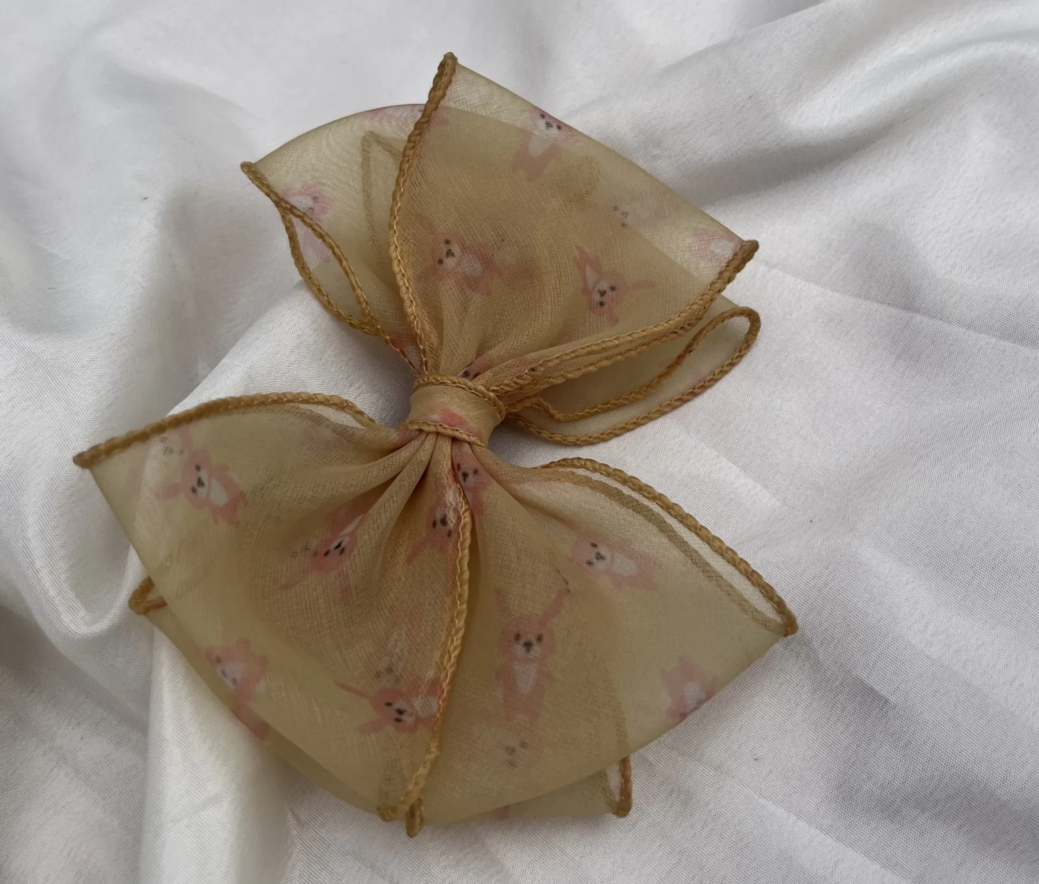 Golden Hour Organza Hair Bow