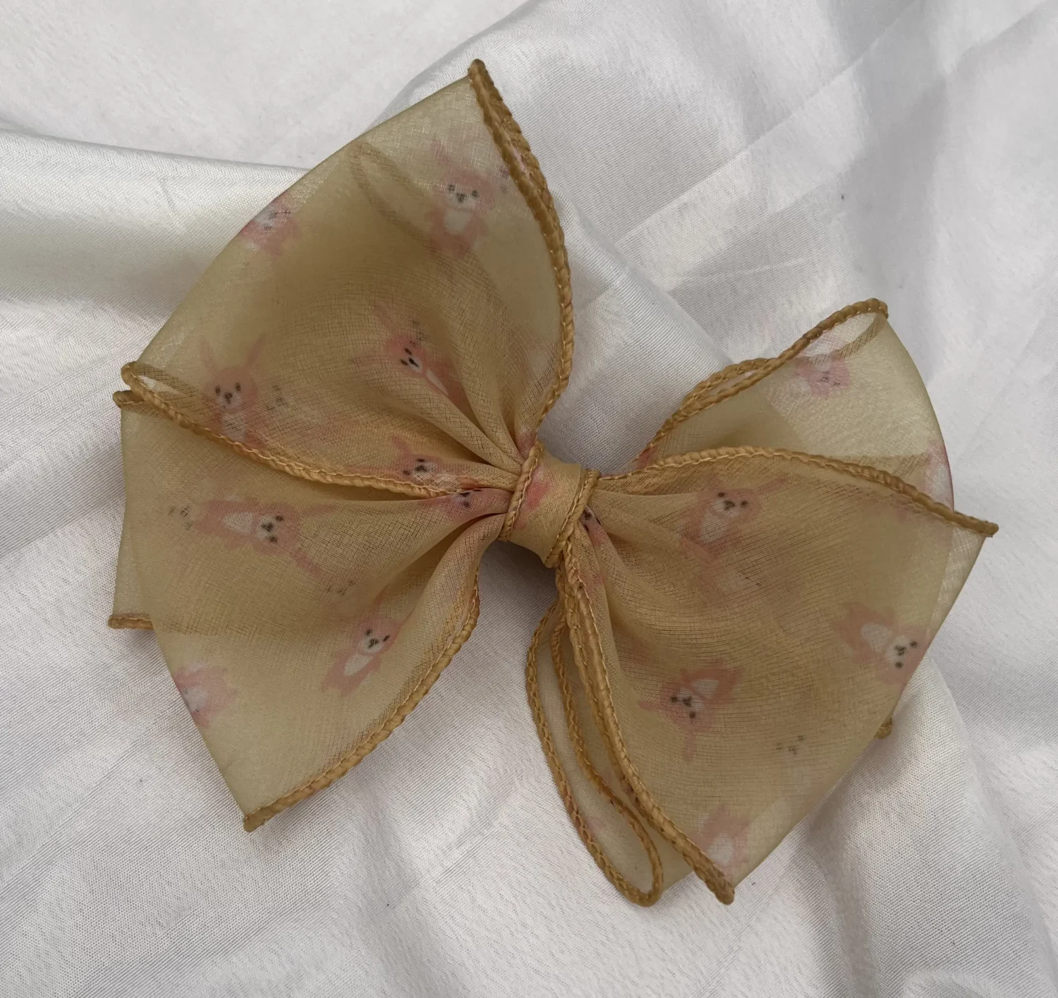 Golden Hour Organza Hair Bow