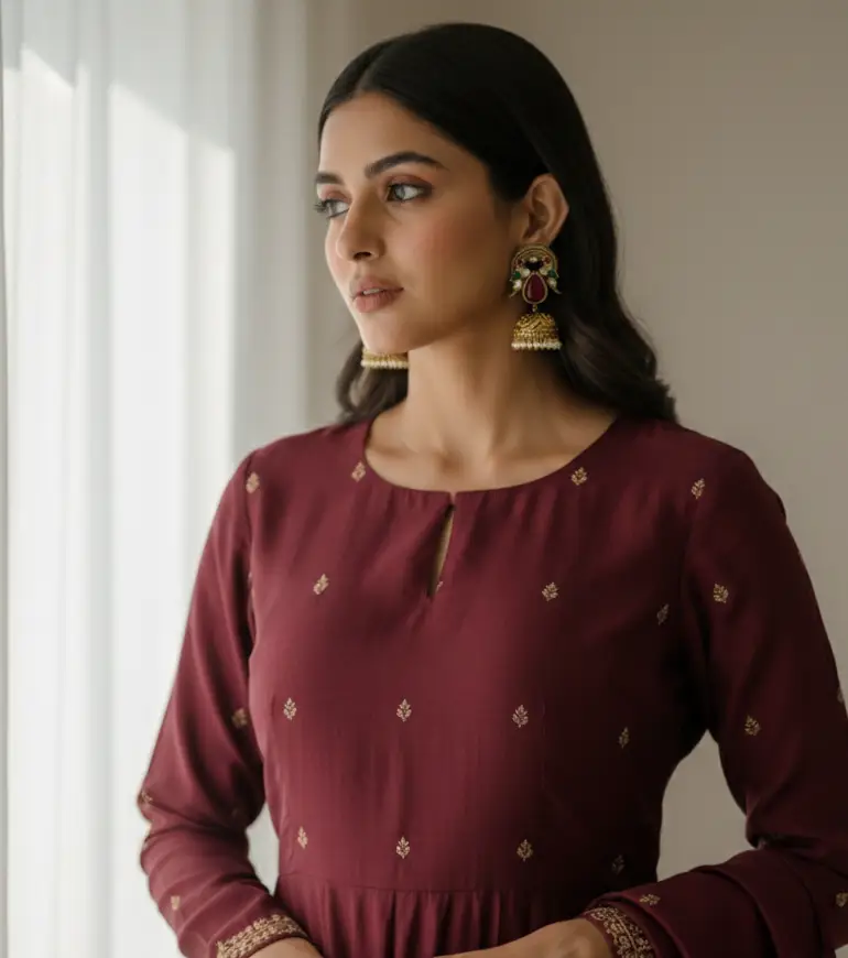 peacock kundan earrings