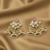 Noori Pink Triple Jhumkas