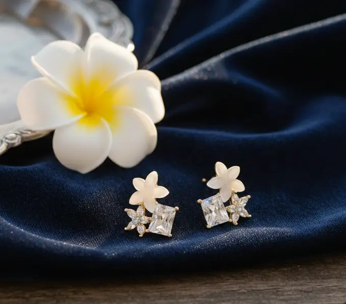 crystal stud earrings