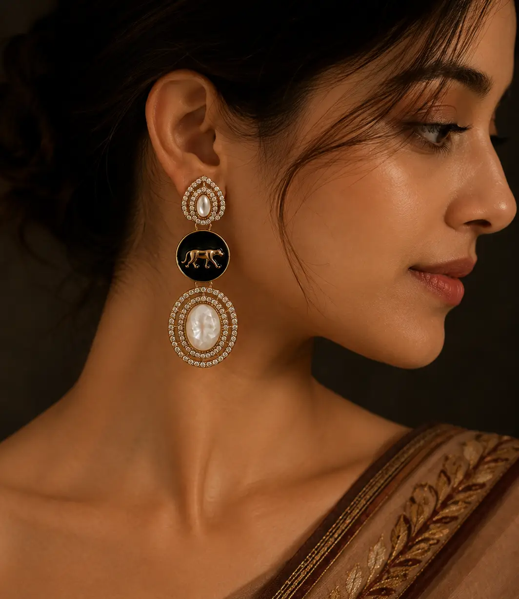 Sabyasachi Inspired Earrings-White