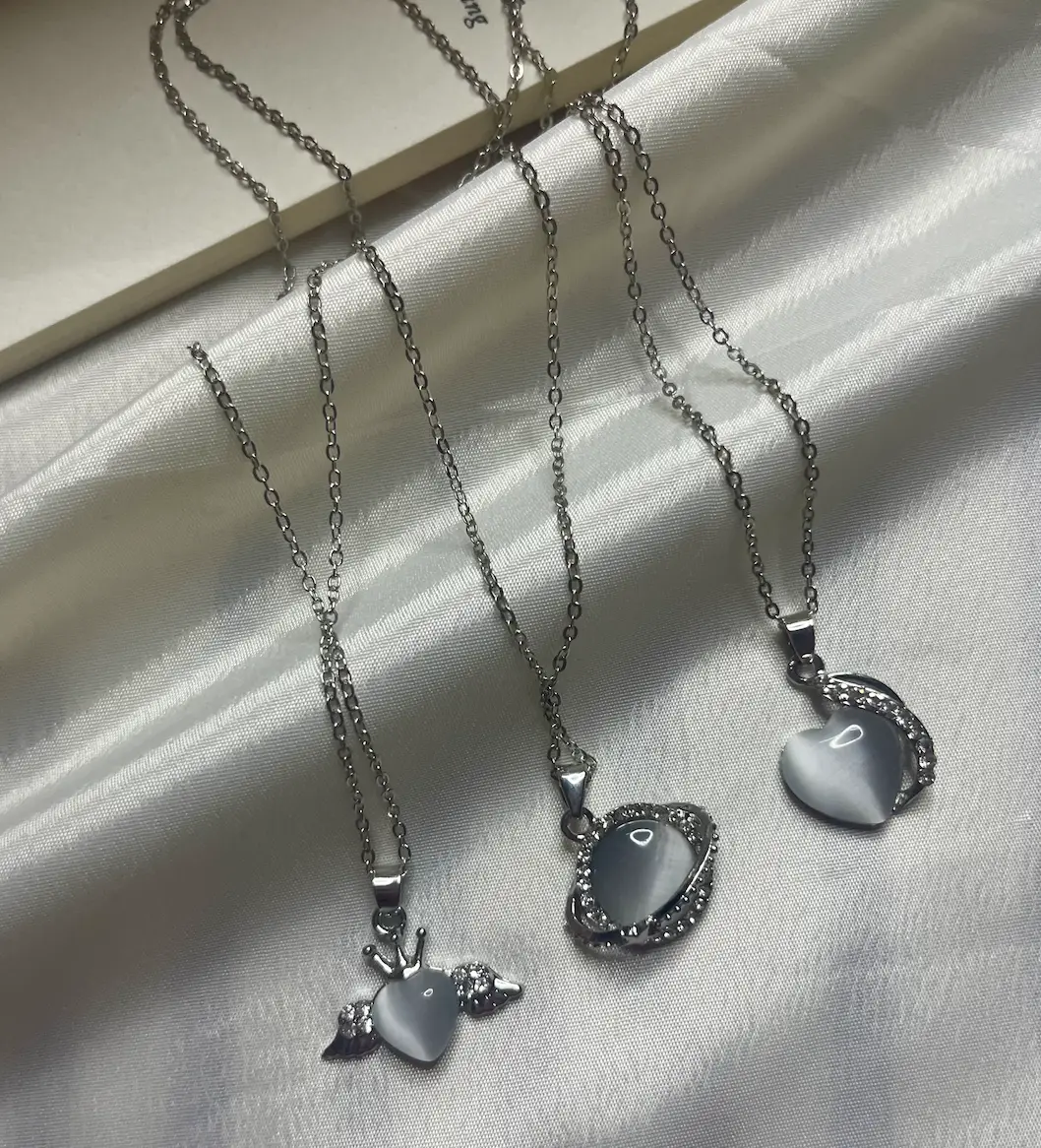 Combo Of 3 Silver Anti-Tarnish Necklaces